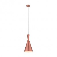 Domus-RUBY 185MM SHADE 1XE27 PNDT - Brushed Copper/B,Brass/B.Copper/Black/White